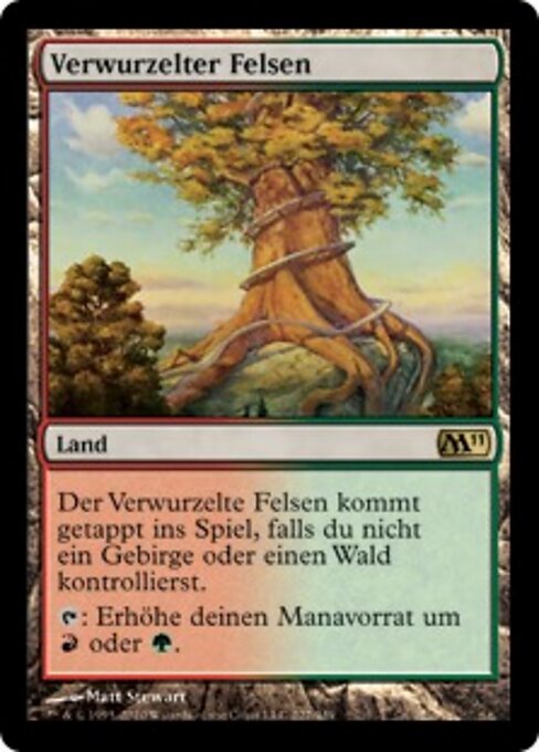 Verwurzelter Felsen M11-227 Rare Good Deutsch