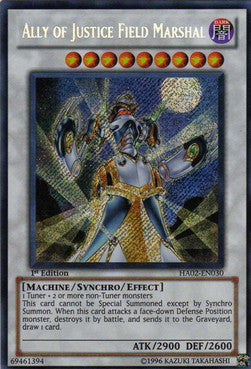 Verbündeter der Gerechtigkeit Feldmarschall HA02-030 Secret Rare Poor Deutsch 1. Auflage