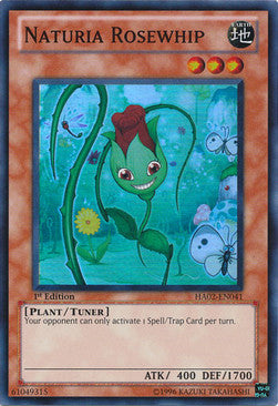 Naturia-Rosenpeitsche HA02-041 Super Rare Light Played Deutsch 1. Auflage