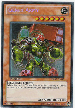 Genex-Armee HA02-045 Secret Rare Light Played Deutsch 1. Auflage