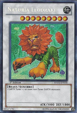 Naturia-Löwendrachling HA02-058 Secret Rare Played Deutsch 1. Auflage