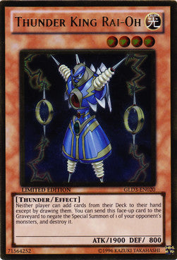 Thunder King Rai-Oh GLD3-020 Gold Rare Excellent Englisch