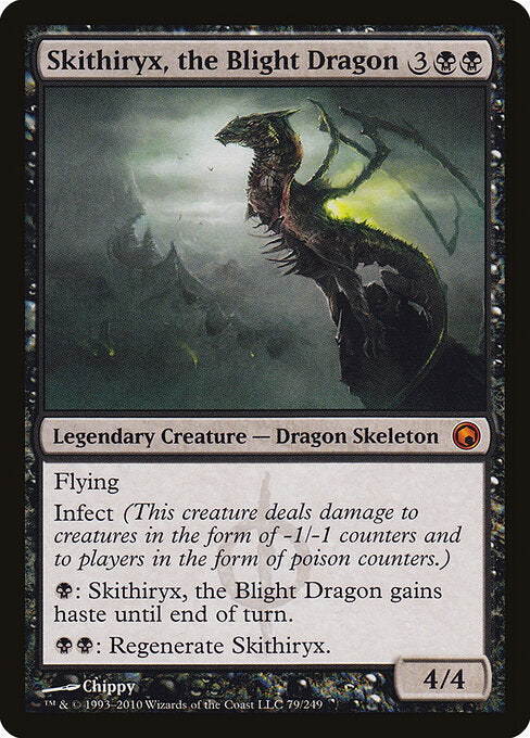 Skithiryx, the Blight Dragon SOM-79 Mythic Light Played Englisch