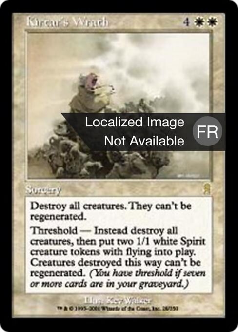 Kirtar's Wrath ODY-28 Rare Light Played Französisch