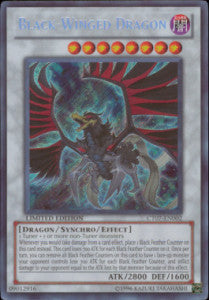 Schwarz geflügelter Drache CT07-002 Secret Rare Played Deutsch