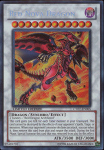 Roter Nova-Drache CT07-005 Secret Rare Light Played Deutsch