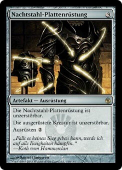 Nachtstahl-Plattenrüstung MBS-104 Rare Excellent Deutsch