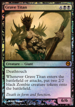Grave Titan DPP- Mythic Played Spanisch Foil