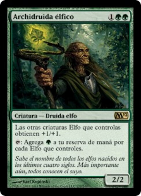 Elvish Archdruid M12-172 Rare Light Played Spanisch