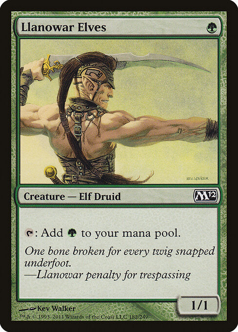 Llanowar Elves M12-182 Common Good Englisch