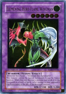 Elementar-HELD Flammenflügelmann (V.2) TLM-035 Ultimate Rare Played Deutsch 1. Auflage