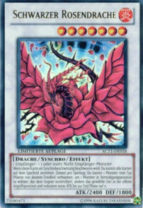 Schwarzer Rosendrache AC11-018 Ultra Rare Light Played Deutsch