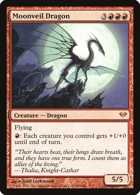 Moonveil Dragon DKA-99 Mythic Light Played Englisch