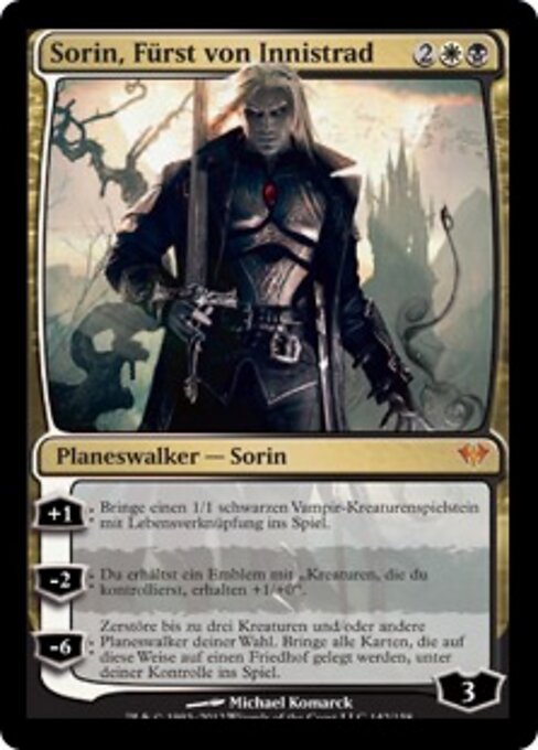 Sorin, Fürst von Innistrad DKA-142 Mythic Excellent Deutsch