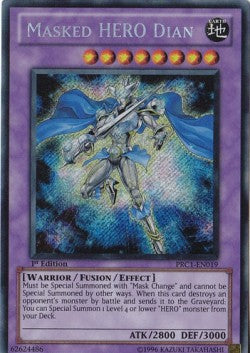 Maskierter HELD Dian PRC1-019 Secret Rare Light Played Deutsch 1. Auflage