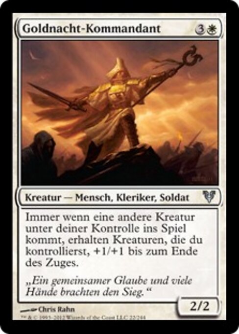 Goldnacht-Kommandant AVR-22 Uncommon Excellent Deutsch Foil