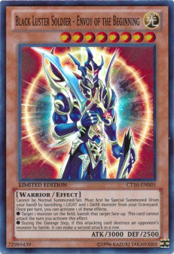 Schwarz Glänzender Soldat - Gesandter des Anfangs CT10-005 Super Rare Light Played Deutsch