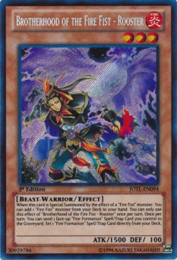 Brotherhood of the Fire Fist - Rooster JOTL-094 Secret Rare Good Englisch