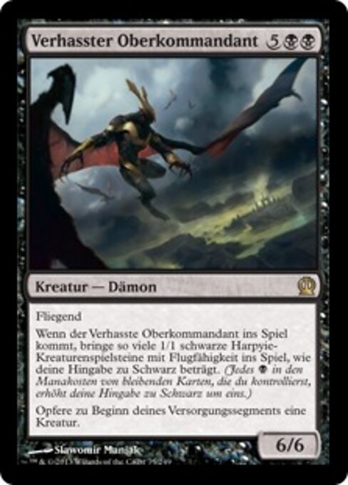 Verhasster Oberkommandant THS-75 Rare Excellent Deutsch