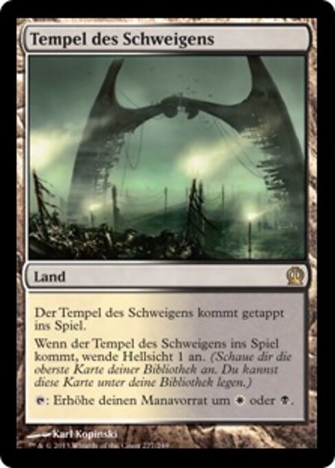 Tempel des Schweigens THS-227 Rare Excellent Deutsch