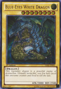 Blauäugiger w. Drache (V.2) YSKR-001 Ultimate Rare Good Deutsch 1. Auflage