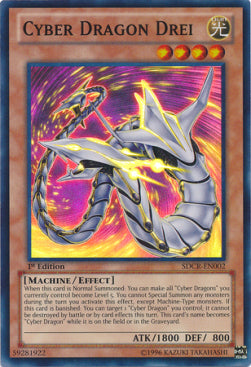Cyber Drache Drei SDCR-002 Super Rare Good Deutsch 1. Auflage