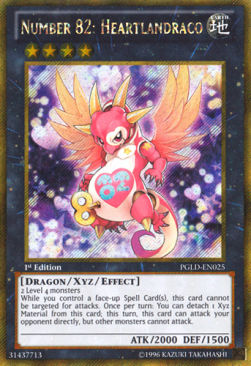 Nummer 82: Herzlandracho PGLD-025 Gold Secret Rare Near Mint Deutsch