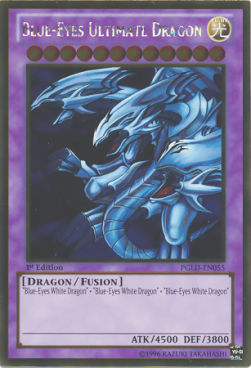 Blauäugiger ultimativer Drache PGLD-055 Gold Rare Excellent Deutsch