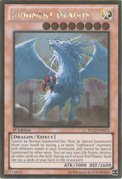 Urteilsdrache PGLD-072 Gold Rare Light Played Deutsch