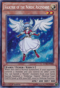 Nordischer Aszendent Valkyrie LC5D-184 Secret Rare Excellent Deutsch 1. Auflage