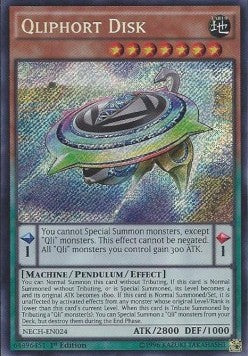 Qliphort-Scheibe NECH-024 Secret Rare Excellent Deutsch 1. Auflage