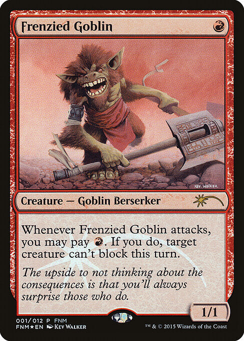 Wildgewordener Goblin FNM- Rare Good Deutsch Foil