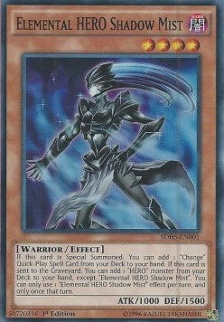 Elemental HERO Shadow Mist SDHS-001 Super Rare Excellent Italienisch 1. Auflage