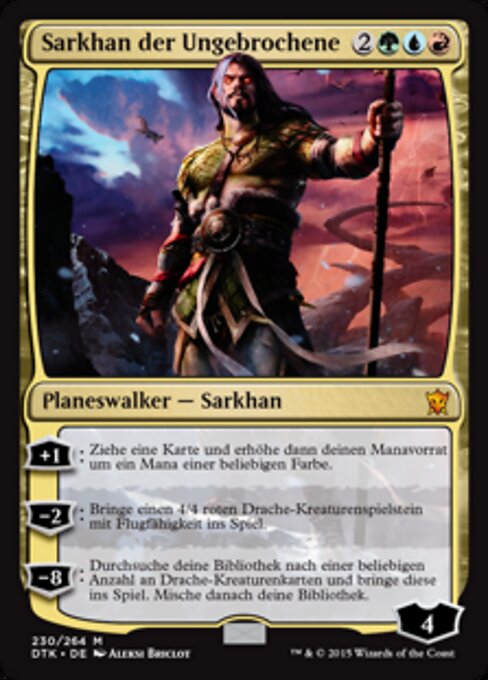 Sarkhan der Ungebrochene DTK-230 Mythic Excellent Deutsch