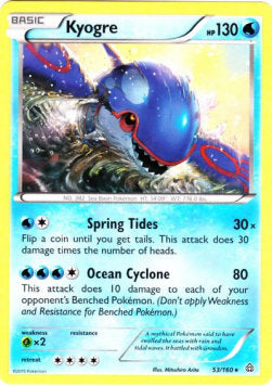 Kyogre PRC-53 Rare Played Deutsch