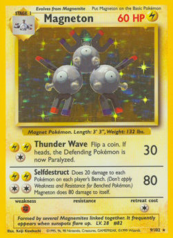 Magneton BS-9 Holo Rare Poor Englisch