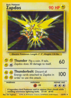 Zapdos BS-16 Holo Rare Light Played Deutsch