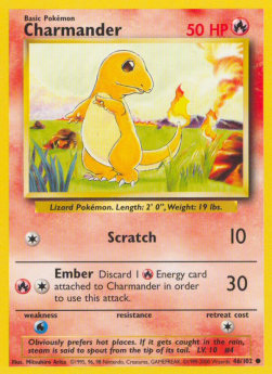 Charmander BS-46 Common Poor Italienisch