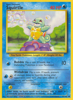 Squirtle BS-63 Common Played Englisch