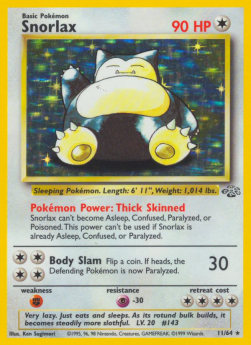 Snorlax JU-11 Holo Rare Played Englisch
