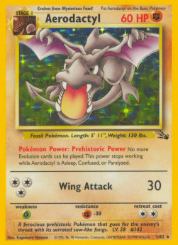 Aerodactyl FO-1 Holo Rare Poor Englisch