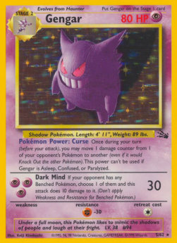 Gengar FO-5 Holo Rare Poor Deutsch