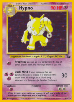 Hypno FO-8 Holo Rare Good Deutsch