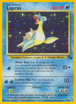 Lapras FO-10 Holo Rare Poor Englisch