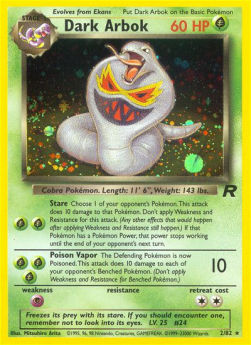 Dark Arbok TR-2 Holo Rare Good Englisch