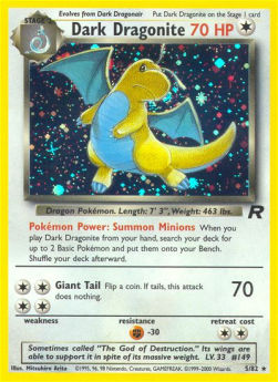 Dark Dragonite TR-5 Holo Rare Excellent Englisch