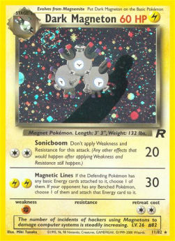 Dunkles Magneton TR-11 Holo Rare Played Deutsch