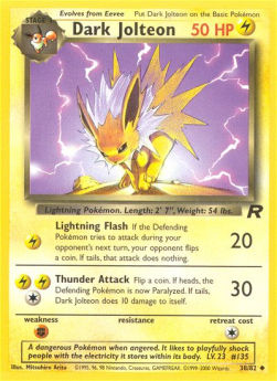 Dark Jolteon TR-38 Uncommon Played Englisch