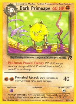 Dark Primeape TR-43 Uncommon Near Mint Englisch 1. Auflage