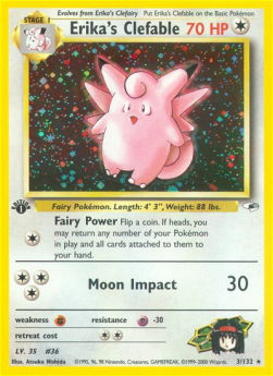 Erika's Clefable GH-3 Holo Rare Light Played Englisch
